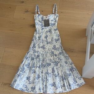 House of CB White and Blue Floral Maxi Dress Elia dress